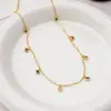 Collar Celebración Cibernética con Borla de Gotas de Agua de Circonita Dulce Cadena de Cuentas de Diamante Brillante para Mujer Cadena para Clavícula Estilo Japonés y Coreano Collar Fresco y Dulce