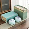 Caja de Empaque para Té Caja de Regalo Vacía Gama Alta Universal Creativa Té Verde Té Negro Té Longjing Té Blanco Latas de Té Cerámica Al Por Mayor
