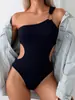 Amazon 2027 Comercio Electrónico Transfronterizo Europeo y Americano Nuevo Estilo Traje de Baño de una Pieza Sexy Hueco Traje de Baño para Mujer En Stock Venta al por Mayor