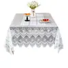 Toalha de Mesa Renda Capa de Sofá com Toque de Luxo Leve, Capa Antiderrapante para Encosto de Sofá Off-White, Toalha de Mesa Atmosfera Retro para Fotografia