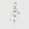 Ins Creativo Dulce Fresco Exquisito Lazo Corazón Estrella Tulipán Perla de Imitación Llavero Colgante para Bolso