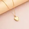 Amazon Transfronterizo Popular Plata y Oro Acero Inoxidable Huella Corazón de Durazno Caja de Fotos Abrible Colgante Collar Listo para la Venta