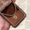 Collar de Perlas de Circonita de Alto Brillo con Margarita Nuevo de Verano 2026 para Mujer, Cadena para Clavícula de Lujo Ligero Nicho de Gama Alta