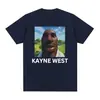 Camiseta Gráfica Divertida de Meme de Kanye West para Hombre Moda Cuello Redondo Manga Corta Camiseta para Hombre Hip Hop Gótico Vintage