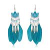 Tus aretes de pluma de semicírculo pequeño de 1 color Tixi 11 aretes para mujer plata antigua aceite aretes vintage al por mayor