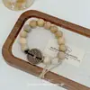 Nuevo Estilo Étnico Chino Pulsera de Flor Espíritu de Montaña Zen Diseño de Nicho Retro Tai Chi Bagua Pulsera Simple Versátil