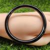 Pulsera de ágata negro pequeña y fresca de moda 52-62 mm Nueva para enviar a amigos y familiares Pulsera delgada redonda de ágata negro fresco 6 mm