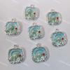 Colgante de Pintura al Óleo del Jardín de Monet Flor Mariposa Espiga de Trigo Perla de Imitación Pulsera de Cuentas DIY Collar Aleación Pendientes de Gota de Aceite