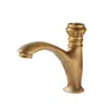 Grifo de lavabo exterior de una sola agua estilo antiguo de cobre macizo, anticongelante y resistente a las grietas, para lavabos de mármol en patios exteriores, vintage de 1/2 pulgada