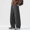 Pantalones casuales holgados rectos negros para hombre, tendencia otoño e invierno 2026, nuevos pantalones deportivos transpirables estilo americano para hombre