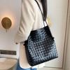 Bolsa de couro tecido de couro genuíno Bolsa artística das mulheres Bolsa de ombro grande grande designer personalizado cinta de ombro fino simples saco vertical