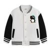 Jaqueta de Beisebol Infantil de Fleece Casaco para Meninos Primavera e Outono 2024 Novo Roupa de Inverno Espessa Bebê Top Solto
