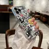 Funda de teléfono transparente retro Y2K con collage de cara sonriente para iPhone 14 Pro Max, cubierta protectora suave a prueba de golpes para iPhone 17