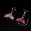 Colgante Hebilla de Seguridad Caqui Ágata Yanjin DIY Pulsera Tejida a Mano Accesorios para Collar Abalorios Naturales Fuente de Sal