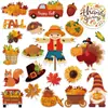 Bestseller transfronterizo otoño Acción de Gracias imanes para refrigerador personalizados para el hogar ventana puerta de garaje imanes fiesta decoración del hogar