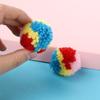 Juguete Masticable para Gato Mascota Transfronterizo Bola de Pelo Arcoíris Bola de Estambre Grande Juguete de Peluche Bola en Stock para Gatitos y Gatos Jóvenes