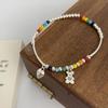 Pulseira de contas de amor com urso sorridente arco-íris da Coreia do Sul, nova moda 2021, design de nicho, joias ajustáveis