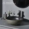 Lavabo de Encimera Artístico para Uso Doméstico, Lavabo de Cerámica, Lavabo Vintage para Patio, Balcón, Lavabo de Baño