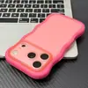 Funda dos en uno de color macarrón con borde ondulado, adecuada para Apple 18, cubierta protectora para iPhone 17 amigable con la piel y antideslizante
