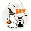 Decoraciones para Colgar, Nuevos Productos Transfronterizos, Decoraciones de Madera para Ambiente de Fiesta de Halloween, Decoraciones para Hogar, Jardín, Vestíbulo, Letreros para Colgar, Venta al por Mayor de Fábrica