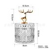 Pote de Açúcar Criativo Estilo Europeu com Veado, Pote para Armazenamento de Lanches, Pote Doméstico para Doces com Tampa, Armazenamento com Enfeites de Animais, Copo para Vela de Incenso