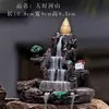Queimador de incenso de refluxo de resina criativo retrô ornamentos de varanda queimador de aroma de incenso aquário antigo paisagismo de rochas queimador de sândalo