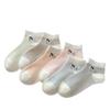Calcetines de algodón peinado para mujer, estilo coreano, primavera y verano, con diseño de perro salchicha, en colores caramelo, a la moda, 2025