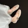 Sapatos Mary Jane super macios de pele de ovelha com aumento de altura, coleção outono 2026, salto plataforma, salto médio, bico redondo, couro genuíno completo, sapato feminino com fivela de tira única