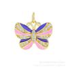 En stock de fábrica accesorios de joyería de cobre microincrustado accesorios de mariposa chapados en cobre oro de 18 quilates accesorios de gota accesorios de color mariposa
