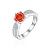 Anel de diamante quadrado com corte de flor de gelo de 1,2 ct em prata esterlina com seis garras e diamante de alto carbono S925