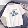 Camiseta de manga corta Ge Hua para hombre, estilo Hong Kong, marca de moda, estilo coreano, holgada, de media manga, ropa informal para parejas.