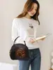 2025 Bolso Cruzado Nacional de Textura Transfronteriza Bolso de Hombro en Relieve Bolso Redondo Pequeño para Madres de Mediana Edad Bolso de Mano Versátil para Viajes