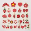 Nuevo juego de colgantes de aleación multicolor para goteo de aceite, con diseños de animales, frutas y flores realistas estilo caricatura, para collares y joyería DIY
