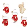 DIY goteo de aceite aleación accesorios de joyería Navidad Papá Noel árbol de Navidad accesorios de decoración diy colgante W295