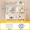 Estante de almacenamiento de tablero perforado para escritorio, estantería de varias capas para escritorios de dormitorios estudiantiles, no requiere taladro, estante de almacenamiento multifuncional para escritorios de oficina