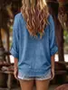 Camisa de Cuadros Finos Clásica 2026 para Comercio Exterior, Corte Holgado con Hombros Caídos, Ropa Casual para Mujer Estilo Europeo y Americano para Uso Diario