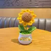 Adornos de Girasol Estación de Trabajo Manual Decoraciones de Escritorio de Oficina Estabilidad Emocional del Coche Pequeños Adornos Inspiradores de Escritorio