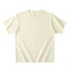 Camiseta de Manga Corta Lisa de Algodón Puro de Peso Pesado de 400 g para Hombres y Mujeres, Gruesa y No Transparente, Blanca Estilo Americano Holgada Casual Capa Base Manga Media