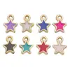 Joias DIY Pingente de Estrela Esmaltada Estrela de Cinco Pontas Acessórios de Liga para Colar Pulseira Brincos Corrente de Celular Pequenos Charms