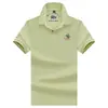 Camisa Polo de Manga Corta para Hombre de Negocios Color Sólido Camiseta Cómoda Bordado en Solapa Algodón Seda Ropa para Hombre Venta al por Mayor Camisa Polo de Manga Corta