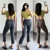 Pantalones Cropped Rectos para Mujer Verano-Otoño 2026, Ligeramente Acampanados, de Tiro Alto, Adelgazantes, Sensación de Piel Desnuda, Pantalones Deportivos para Yoga Fitness
