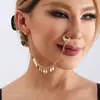 Joyas transfronterizas europeas y americanas moda borla de gota de agua clavo de nariz sin perforación joyería de nariz pendiente dulce genial aro de nariz perforación