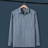 Meia-idade e Idosos Meia-idade e Idosos Camisa Vovô Manga Longa Algodão e Linho Pai Fina Solta tamanho plus size Roupas Camisa para Idosos