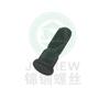 Tornillo de máquina de cabeza redonda plana con cola de haz de grano recto, 10 # -32T, 14.1 Plus, paquete duro, acero al carbono negro, sujetador de tornillo manual