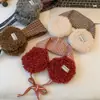 Orejeras de Punto Coreanas Retro para Mujer 2025 Nuevo Otoño e Invierno A prueba de Frío Protección para los Oídos Bolsas Tibias para los Oídos Calentador de Orejas Orejeras con Cordones