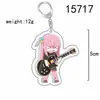 Merchandise de Anime Lonely Rock: Pingente de Mochila e Chaveiro Poggy-Chan e Kita Nijika com Expressão Cool