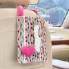 Caja de Pañuelos de Alta Gama para Coche Bolsa Colgante para Respaldo de Asiento de Coche Caja de Pañuelos Creativa de Amor Suministros para el Interior del Coche Venta al por Mayor