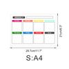 Ct901-Ct928 Pizarra Blanca Magnética Borrable Semanal y Mensual Tablero de Notas Mensajes Pegatina para Refrigerador Calendario Pegatina de PVC
