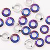 Anel de Anjo 10mm Redondo Quadrado Vazado Strass para Nail Art Pingente com Buraco Grande Círculo Colar Pulseira DIY Joias