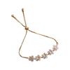Pulsera coreana de moda simple con flor de circonita, diseño de nicho, flor dulce, aleación, joyería de mano, viento veraniego de campus
